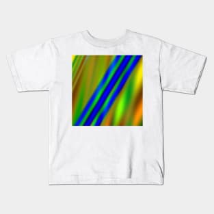 red blue green abstract texture background pattern Kids T-Shirt